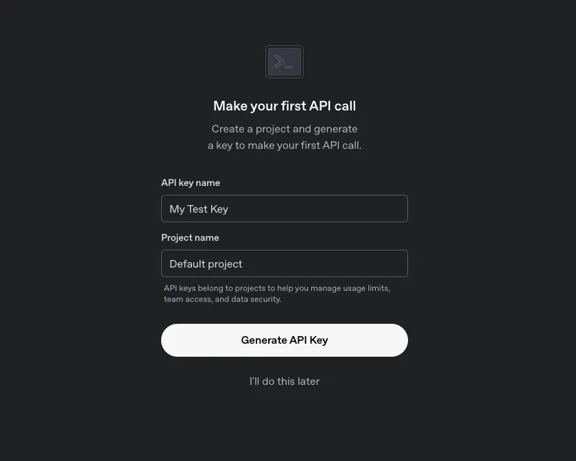 Formulario de projectos en openai