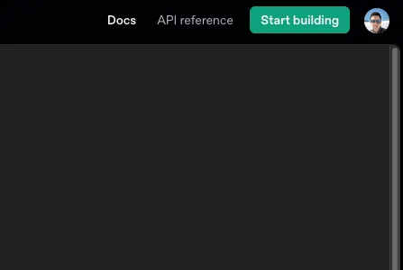 Boton para comenzar a crear en openai