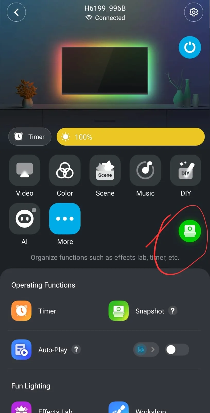 Crear govee snapshot